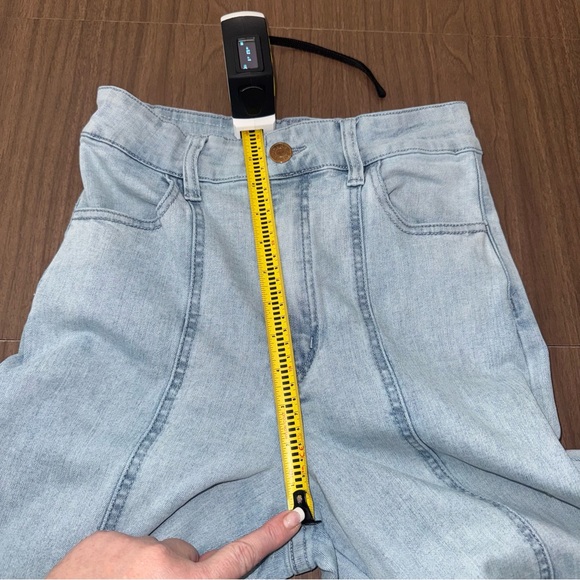 Show Me Your Mumu Jeans 27 Glacier Blue Ashbury Wide Leg Stretch 70s Boho Y2K - Picture 8 of 12